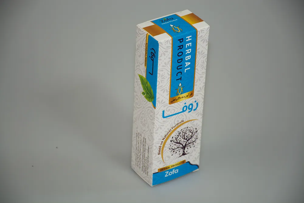 تولید جعبه زوفا HERBAL تیراژ 1000 عددی