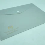 چاپ پوشه طلقی طوسی شرکت کارخانجات تولیدی شیشه تیراژ 1000 عددی