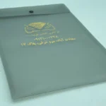 چاپ پوشه طلقی طوسی اتو گالری الماس غرب تیراژ 1000 عددی